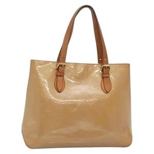 LOUIS VUITTON Monogram Vernis Brentwood Shoulder Bag Noisette M91511 Auth BA3994